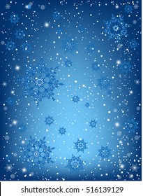 Fondo de Navidad con copos de nieve 