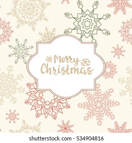 Christmas background with snowflakes.