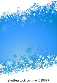 Christmas background of snowflakes