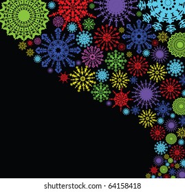 Christmas background with snowflakes