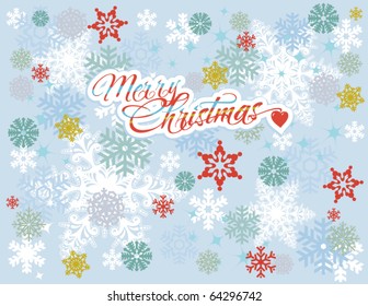 Weihnachtshintergrund, Schneeflocken