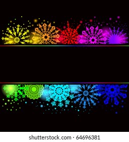 Christmas background with snowflakes