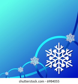 Christmas background with snowflakes.