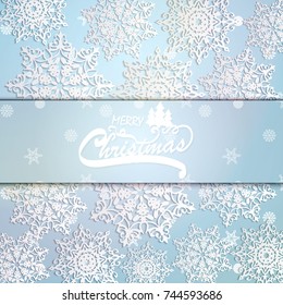 christmas background with snowflakes