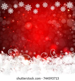 christmas background with snowflakes