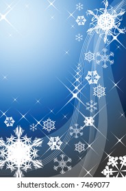 Christmas background with snowflakes