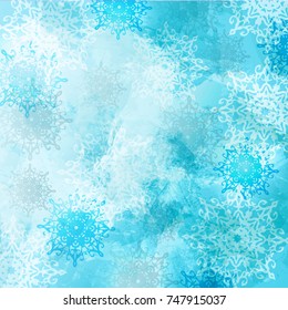 christmas background with snowflakes