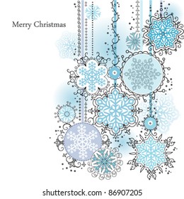 christmas background with snowflakes