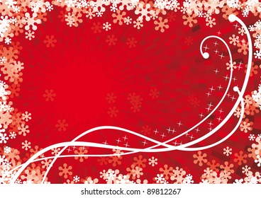 christmas background with snowflakes