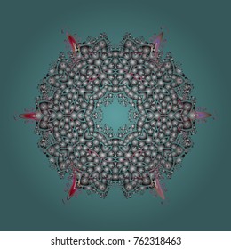 Christmas background with snowflakes abstract background. Cute design. Holiday design for Christmas, New Year fashion prints. Vector illustration. Blue, gray and neutral snowflakes.