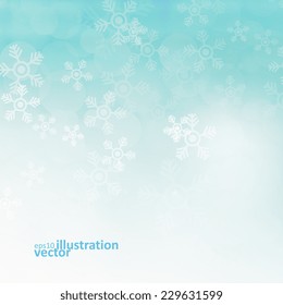 Christmas background with snowflakes, abstract vector illustration eps10