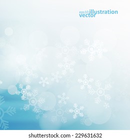 Christmas background with snowflakes, abstract vector illustration eps10