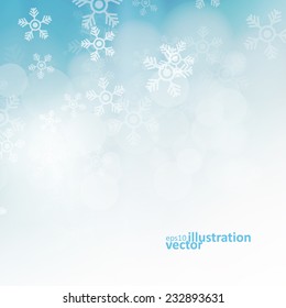 Christmas background with snowflakes, abstract vector illustration eps10