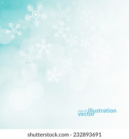 Christmas background with snowflakes, abstract vector illustration eps10