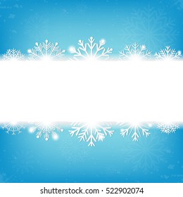 Christmas background with snowflakes and copyspace for text. Vector