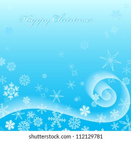 Christmas background with snowflakes and a copyspace. Vector. eps 10