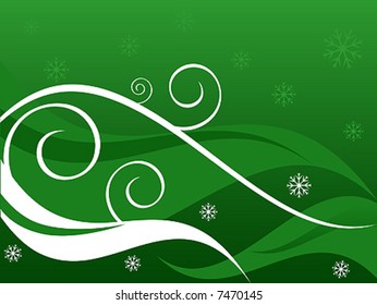 Christmas background. background with snowflakes and curls.