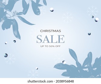 christmas background with snowflakes design