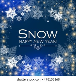 Christmas Background. Snowflakes Design. Shining and Elegant Vector illustration