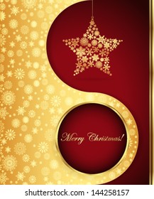 Fundo de Natal com design flocos de neve. Vetor eps 10
