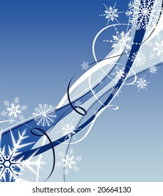 Christmas background with snowflakes, element for design, vector illustration