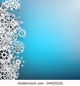 Christmas background with snowflakes. EPS 10 vector