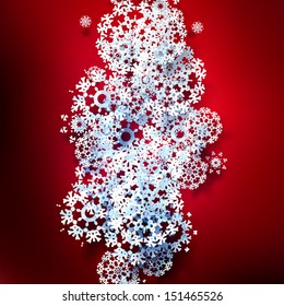 Christmas background with snowflakes. EPS 10