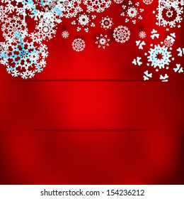 Christmas background with snowflakes. EPS 10