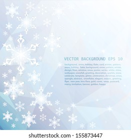Christmas background with snowflakes. EPS 10