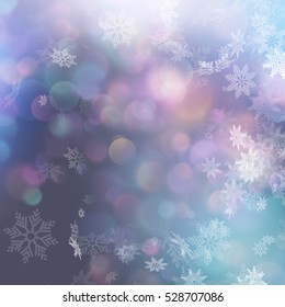 Christmas background with snowflakes. EPS 10 vector file included