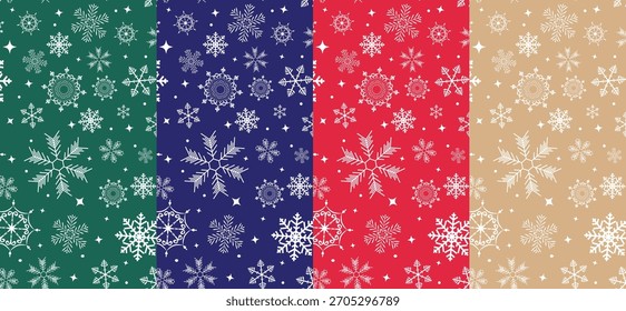 Weihnachtshintergrund mit Schneeflocken - fallende Schnee, Vektorgrafik.