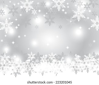 Christmas background with snowflakes and glitter 