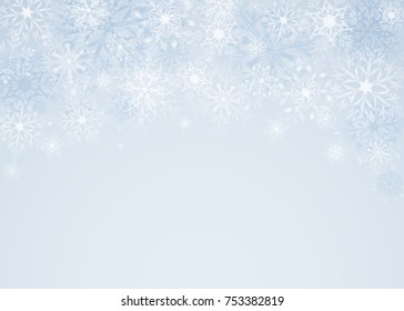 Christmas background with snowflakes. Greeting card or invitation. Merry Christmas and a happy new year. Element for design.