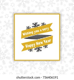 Christmas background with snowflakes and greetings