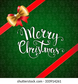 Christmas background with  snowflakes and handwritten text "Merry Christmas". Vector illustration for Christmas posters, icons, Christmas greeting cards, Christmas print and web projects.
