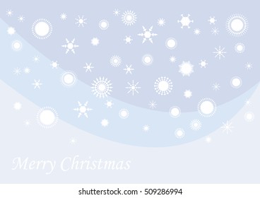 Christmas background with snowflakes. Holiday card vector illustration