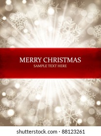 Christmas background snowflakes and light vector image. Eps 10.