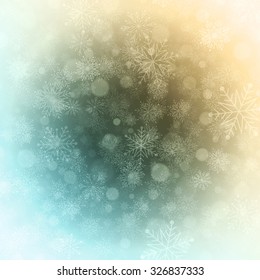 Christmas background snowflakes with lights vector illustration