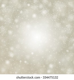 Christmas background snowflakes with lights vector illustration