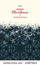 Christmas background with snowflakes and ornament