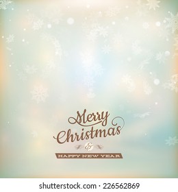 Christmas background with snowflakes and place for text. EPS 10 vector file included