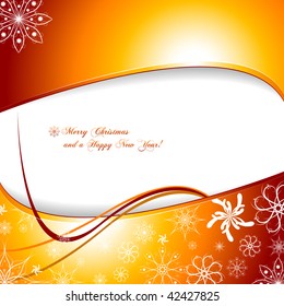 Christmas background with snowflakes and place for text.Vector