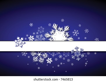 Christmas background with snowflakes and place for your text