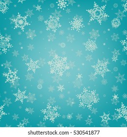 Christmas background with snowflakes. Seamless pattern. Christmas holiday design. EPS 10 vector file included