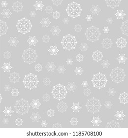 Christmas background with snowflakes seamless vector illustration