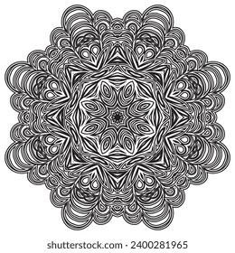 Christmas background. Snowflakes. Simple decorative geometric winter holiday elements. Stock vector illustration