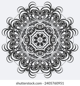 Weihnachtshintergrund. Schneeflocken. Einfache dekorative geometrische Winterferien-Elemente. Stock-Vektorgrafik