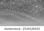 Christmas background with snowflakes. Snow flakes with wind, snow background.S now storm effect, blurred, cold wind with snow png. Heavy snowfall, snowflakes in different shapes and forms. Wind.