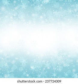 Christmas background with snowflakes and stars
