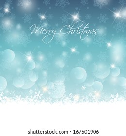 Christmas background with snowflakes and stars design